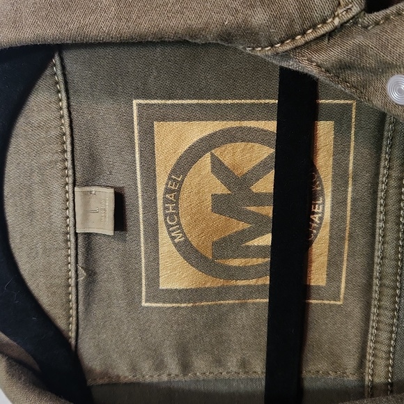 NEVER WORN MICHAEL KORS Military style Olive green jacket size L - Picture 4 of 7